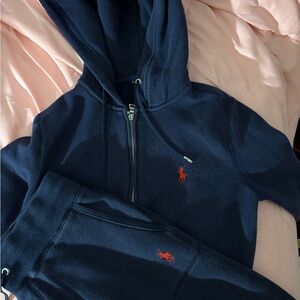 Polo by Ralph Lauren Dark Blue Joggers with Red Logo